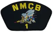 USN NAVY SEABEE NAVAL MOBILE CONSTRUCTION ONE NMCB-1 PATCH CB CAN DO VETERAN
