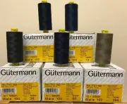 Gutermann MARA 100 Thread(1094yd) Industrial spools 100% Poly 5 colors available