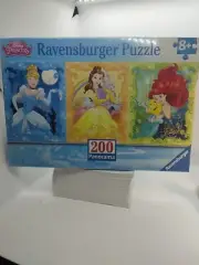 New Ravensburger Disney Princess Belle Cinderella Ariel 200 Pc Panorama Puzzle