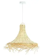 [Lexi Lighting] Kaia Rattan Pendant Light in Beige