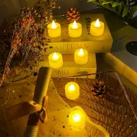在飛比找樂天市場購物網優惠-電子蠟燭 仿真小蠟燭燈氛圍發光LED電子燈裝飾浪漫創意求婚布