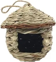 Mipcase 1Pc Woven Bird Nest Pendant for Garden Straw Bird House Like Canary and Parrot Decoration