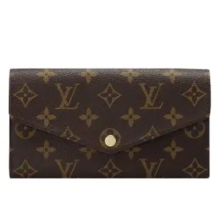 【Louis Vuitton 路易威登】M60531 經典Monogram帆布Sarah金釦長夾