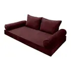 SLIPCOVER ONLY V1 Velvet Daybed Mattress Pillow Contrast Trim Twin-XL AD368