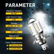 For Motorcycle 6500K H4 LED Hi/Lo Beam Front Light Bulb Super Bright Headlight (for: Smart)