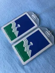 PEBBLE BEACH 2019 US OPEN LOGO LUGGAGE TAGS - SET of TWO - BAG NAME TRIP ID