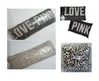 Victoria Secret Pink BLACK LEOPARD CHEETAH BODY PILLOW CASE + SHERPA BLANKET SET
