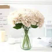 Hydrangea White Artificial Flower Silk Fake Wedding Garden Plant Decor 56cm