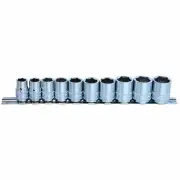 SP Tools SP20232 - Socket Set 3/8" Drive 10 Piece Metric C/W Socket Rail