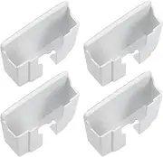 4pcs Wall Mounted Remote Control Holder, Space Saving Phone Stand Charging Base Shelf for Bedroom Bathroom Office, Made of ABS (Vertical Lines)