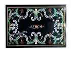 Black Coffee Table Top , Unique Art Center Table , Marble Patio Sofa Table Top