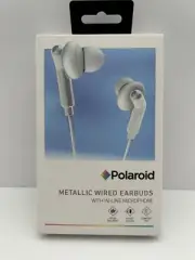 Polaroid Metallic Wired Earbuds With In-Line Microphone Noise Isolating Hi-Def