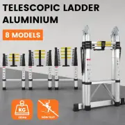 2M-5M Telescopic Folding Ladder Aluminium Ladders Extendable Steps Multipurpose