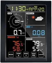 WN1980 C Weather Station Display Console Receiver WLAN Gateway, Self-Contained Barometric Temperature Humidity