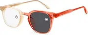 Saraudy Photochromic Glasses for Women Men, Blue Light Blocking, Frame Color Changing Yellow to Rose Red, Small Medium Fit, Metal Hinges, Pink Yellow to Rose Red, 48mm, Pink Yellow to Rose Red, 48mm