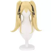 Saotome Meari Cosplay Wig Costume Halloween Wigs for Women Blonde Ponytails Hair