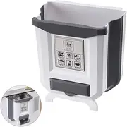 zolyet Kitchen Trash Can Collapsible Garbage Can for Cabinet Foldable Waste Bin for Car Bedroom Bathroom White