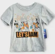 SPACE JAME Graphic T-Shirt Youth Tag Size 4/5 Gray Basketball