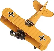 GARVALON Vintage Metal Plane Model for Home Decor Retro Aircraft Desktop Ornament Unique Metal Crafts Present for Aviation Enthusiasts Decorative Retro Airplane for Cafe Bar Office