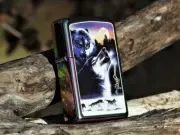 Zippo Lighter - Untamed - Claudio Mazzi - Wolves in Sunset - Wolf - Art - 24080