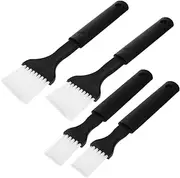 Cabilock 4pcs Nylon Bristle BBQ Brush Heat Resistant Plastic Grip Cooking Brush for Basting Baking and Grilling Small for Marinades and Sauces