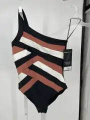 Miraclesuit Spectra Matrix One Piece Swimsuit 14 BLack One Shoulder 6553232