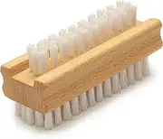 Konex Non-Slip Wooden Two-sided Hand and Nail Brush. Fingernail Brush for Nail Cleaning and Scrubbing. Heavy duty Stiff Nail Brush for Travel. Mechanic hand scrub brush with molded grip.