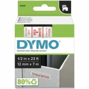 Dymo DYM45015 LabelManger 210D Kit D1 Label Tape, 1/2" x 23 ft, Red on White