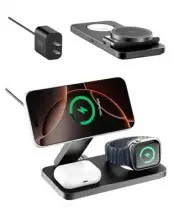 3 in 1 Wireless Charging Station with Qi2 Magnetic Charger for iPhone 16