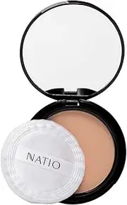 Natio Australia Pressed Powder Bisque 15g - Powder Fountation, Pressed Makeup Setting Powder Compact - Made in Australia