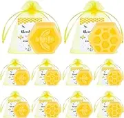Lounsweer 48 Set Baby Shower Favors Honeycomb Soap Bar Gift Set for Guest Scented Soap with Card Bags for Holiday Stocking Gender Reveal Wedding Honey Keepsakes Birthday Decorations(Bee Honeycomb)