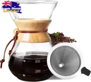 400ML Pour over Coffee Maker Glass Coffee Pot Manual Drip Coffee Brewer with Cof