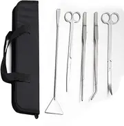 5 Pieces Aquarium Scissor Tools Kit,Aquarium Scissor Tweezers Spatula Tool,5 in 1 Stainless Steel Aquatic Plants Aquascaping Tools Set, for Aquariums and Fish Tank.
