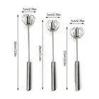 304 Stainless Steel Egg Whisk Semi Automatic Egg Beater Manual Hand Mixer Se _cu