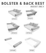Pillow & Bolster Cushion Polyester Fiberfill Inserts for Daybed Porch Swing Bed