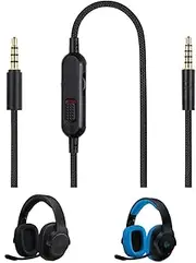 ZHHSUNY G Pro X Cord, Removable Replacement Cable,Compatible with Logitech G Pro G433 G233 Gaming Headphones, 3.5mm with On Line Silent Switch and Volume Controller