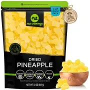 Dry Fruits - Sun Dried Pineapple Chunks, with Sugar Added (32oz - 2 LB) Packe...