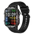 1.96 Inch Colour Screen Smart Watch Silicone Strap Support Bluetooth Call Black