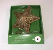 Holiday Home Gold-Toned LED Star Tree Topper, 6.5"x9"x2.17" White LED Lights