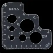 Round Corner Stitching Ruler, Clear Acrylic Circle Template, Leather Positioning