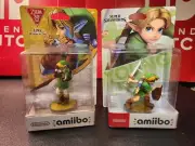 Nintendo Zelda amiibo 2 Lot: Ocarina of Time Link & Young Link