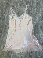 BNWT OSCAR DE LA RENTA’ PINK LABEL SATIN ALWAYS A BRIDE CHEMISE SIZE XL BLUSH