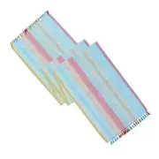 Table Runner Outdoor Food Network Blue Striped Water Fade Resistant $40