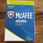 NEW SEALED McAfee Antivirus 2017 1 PC 1 year