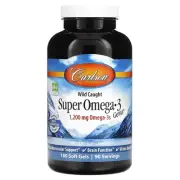 2 X Carlson Labs, Wild Caught Super Omega-3 Gems, 1,200 mg, 180 Soft Gels