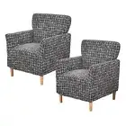 KRFOONN Banquet Armchair Slipcovers Set of 2 Stretch Printed Chair Slipcovers...