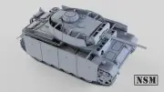 NSM Panzer IIIM, 1/56th Scale,28mm For Bolt Action.