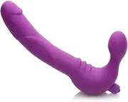 Strap U Royal Revolver Vibrating Strapless Silicone Strap On Dildo