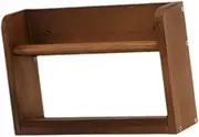 Generic Wooden Floating Bookshelf Books Stand Elegant Sturdy Home Decoration Display Rack Wood Wall Shelf for Apartment Living Room, Brown 25x12x20cm