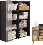 Portable Closet Wardrobe, Heavy Duty Garment Shelf, Clothes Rack Storage, Closet Organizer With Cover, Bedroom Wardrobe Storage, Non-Woven Fabric Closet, Clothes Storage Organizer
